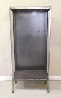 OLD POLISHED STEEL PHARMACY CABINET 
